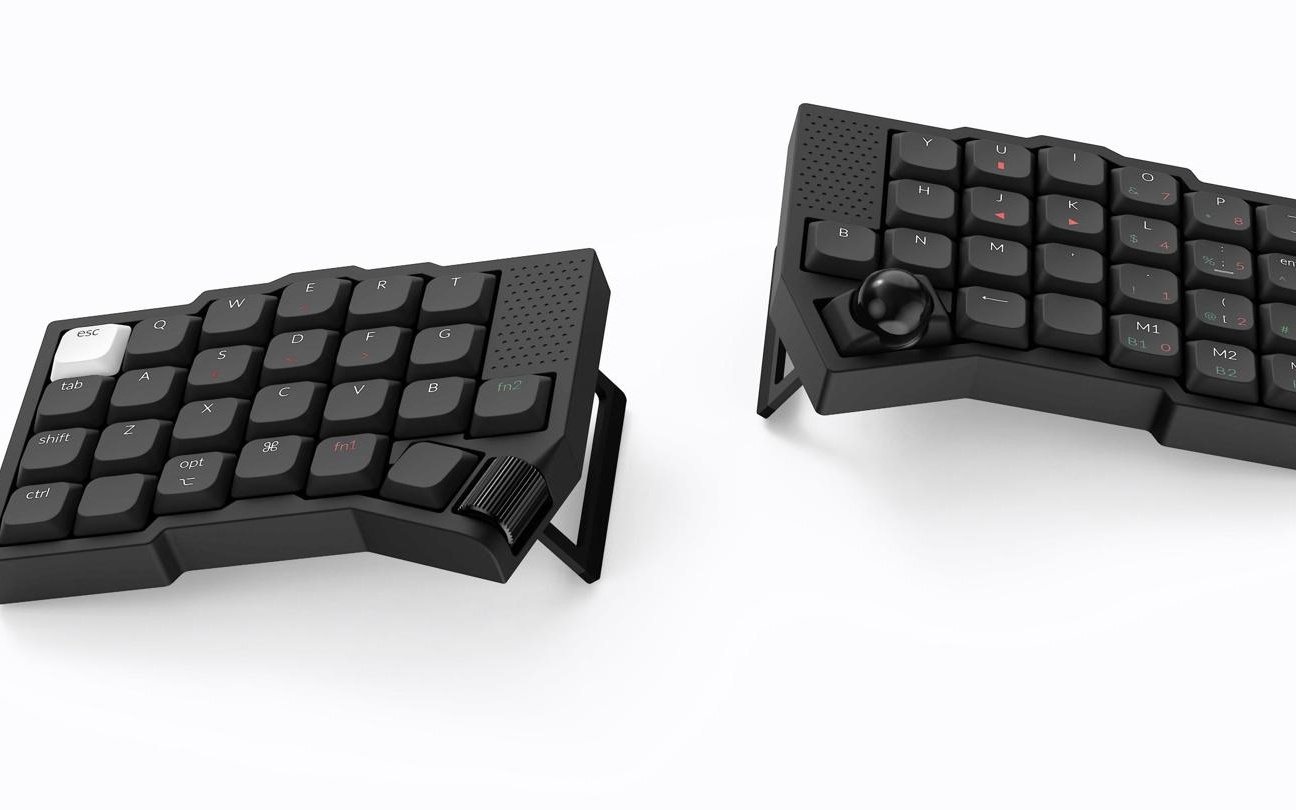 Keychron首款轨迹球鼠标T1 HE、轨迹球分体键盘Orca echo亮相