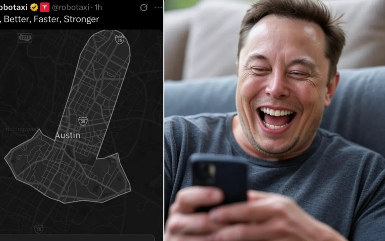 特斯拉扩大奥斯汀Robotaxi服务区域，地图形状似男性生殖器引质疑