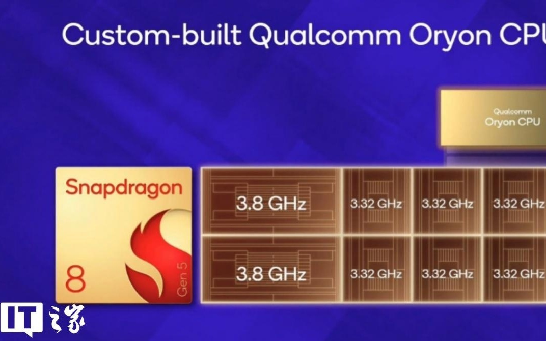 消息称骁龙8 Gen6采用至尊同款台积电2nm+2+3+3 Oryon CPU