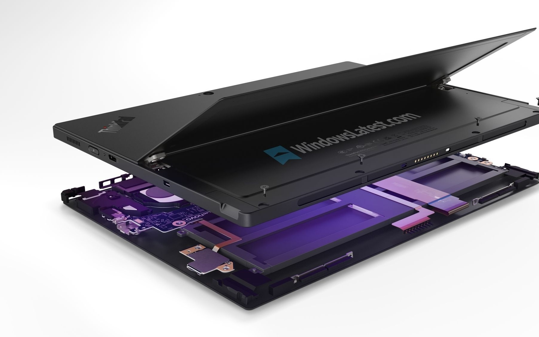 联想ThinkPad X13 Detachable二合一笔记本渲染图曝光：收窄边框