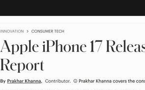 iPhone 17系列发布日期曝光：9月9日见，Air版有望成全球最薄手机