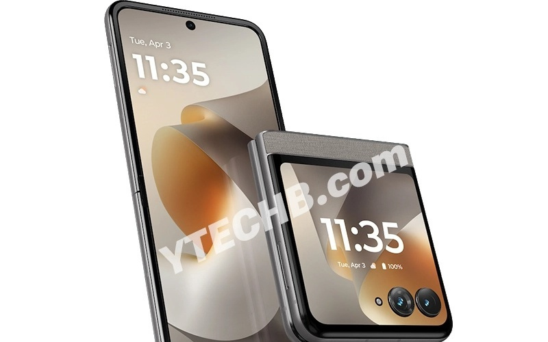 摩托罗拉razr 70小折叠手机渲染图曝光：内6.9英寸/外3.63英寸