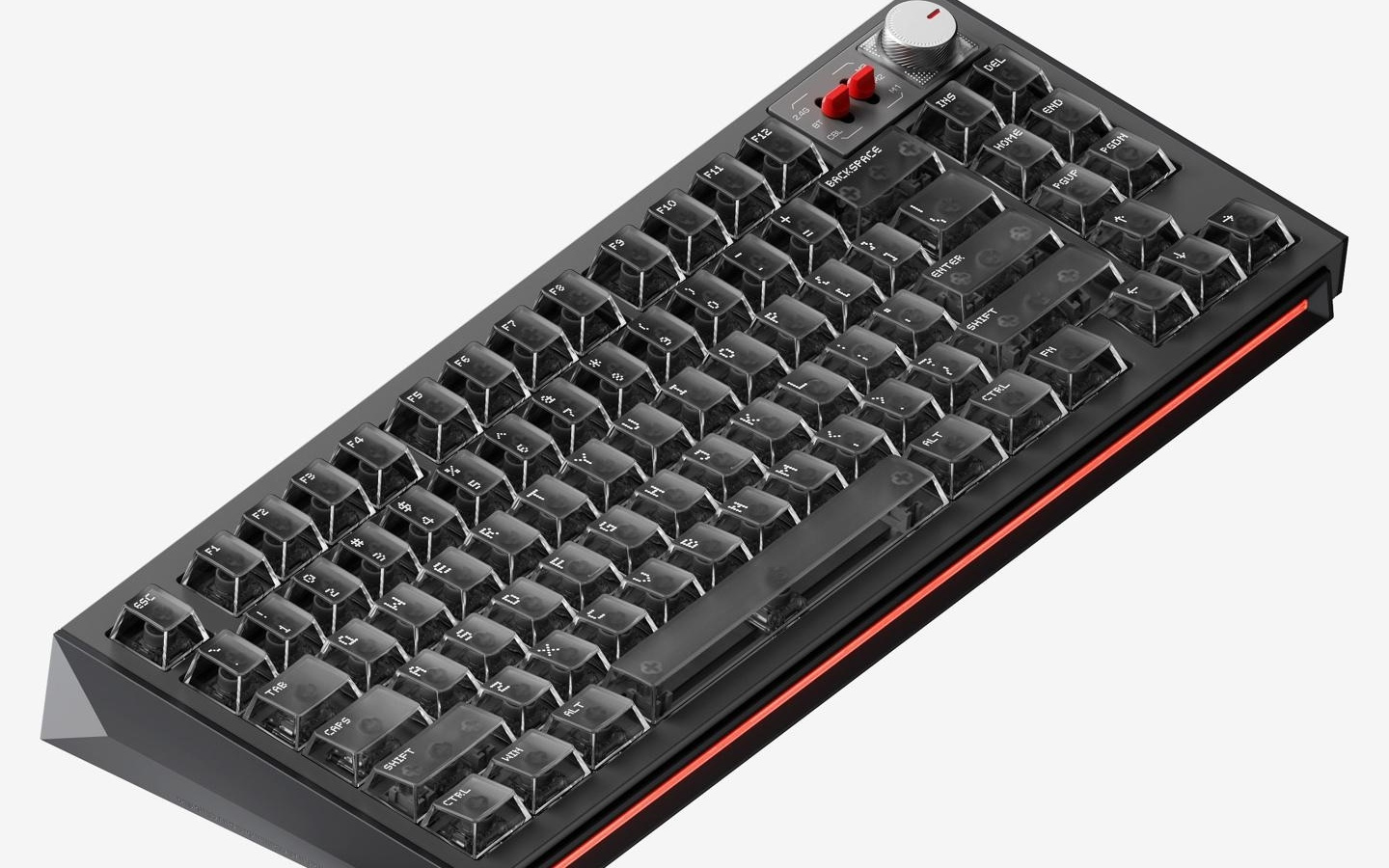 NuPhy 推出 WH80 三模键盘：半透键帽，首发双驱分体结构磁轴