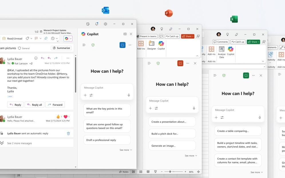 办公迎AI革命：微软Copilot正式入驻Word、Excel、PowerPoint