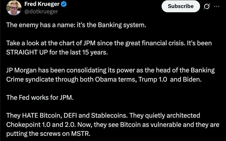 MSTR要被“剔除”指数，摩根大通研报“意外躺枪”，币圈高呼“抵制”