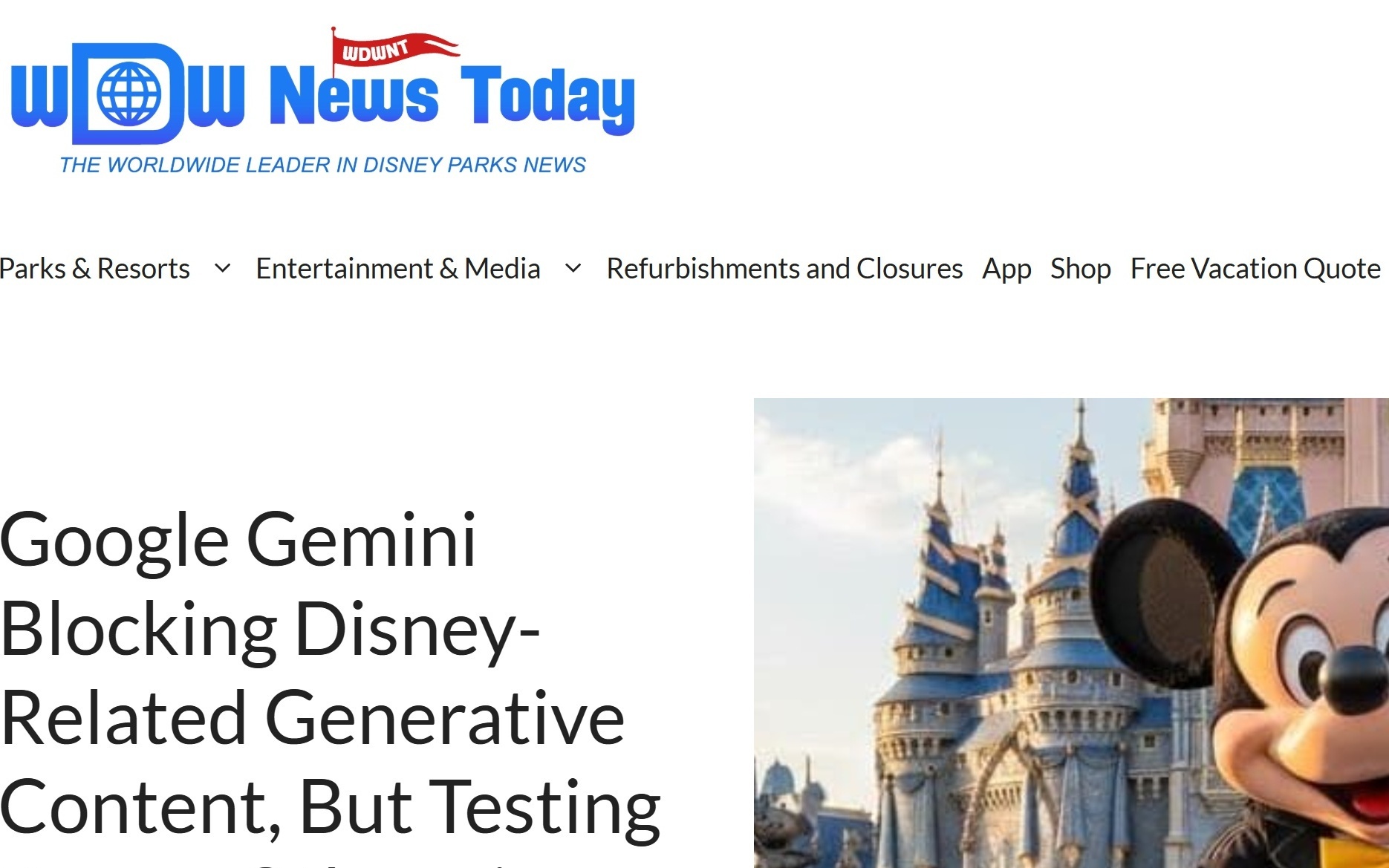 迪士尼维权后，谷歌 Gemini停止生成迪士尼角色内容