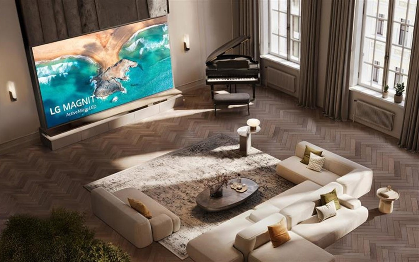 LG 发布 MAGNIT Active Micro LED 家庭影院电视，136" 4K 规格
