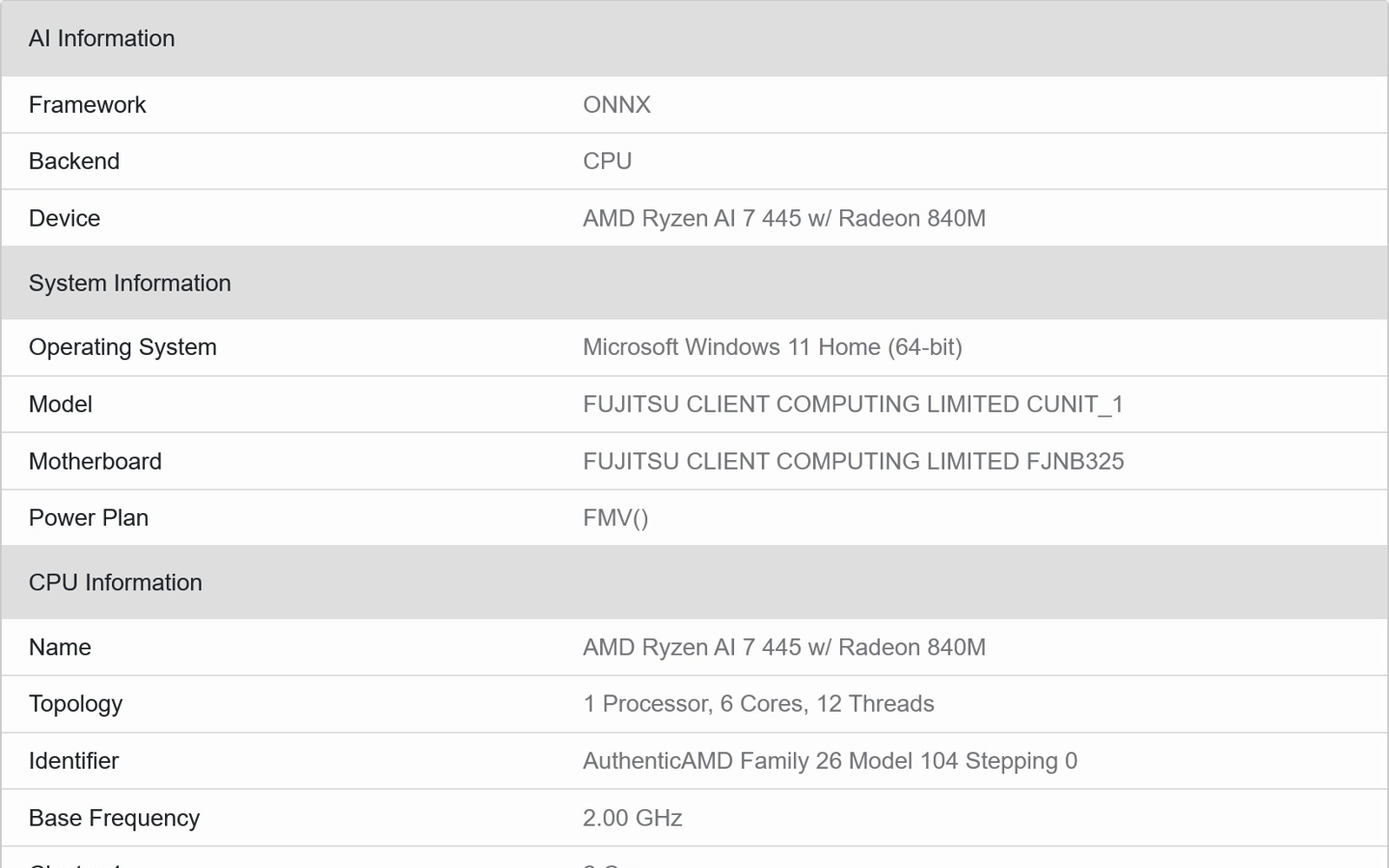 Geekbench显示AMD锐龙AI 7 445处理器采用2+4核CPU设计