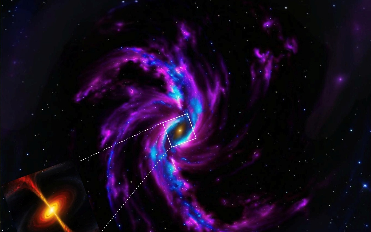 科学家揭示大质量恒星形成区内部气体吸积全尺度过程