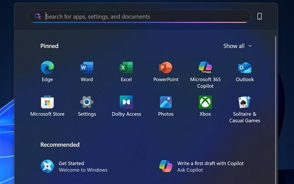 逃不掉的AI！Copilot侵入Windows 11开始菜单