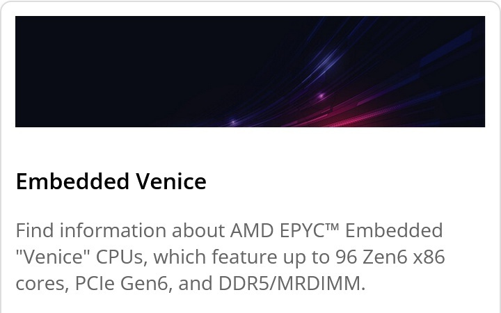 AMD确认EPYC Embedded 2005嵌入式处理器，与"Zen 5" HX同源