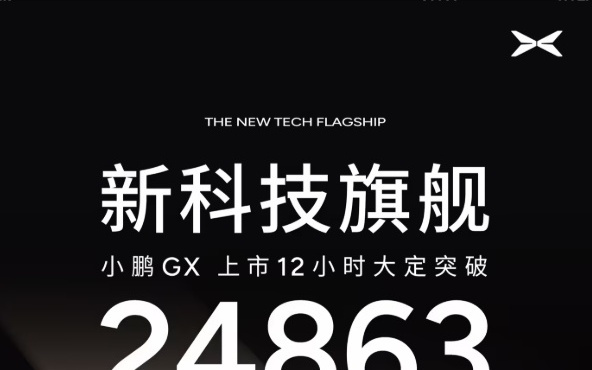 小鹏GX上市12小时大定24863台