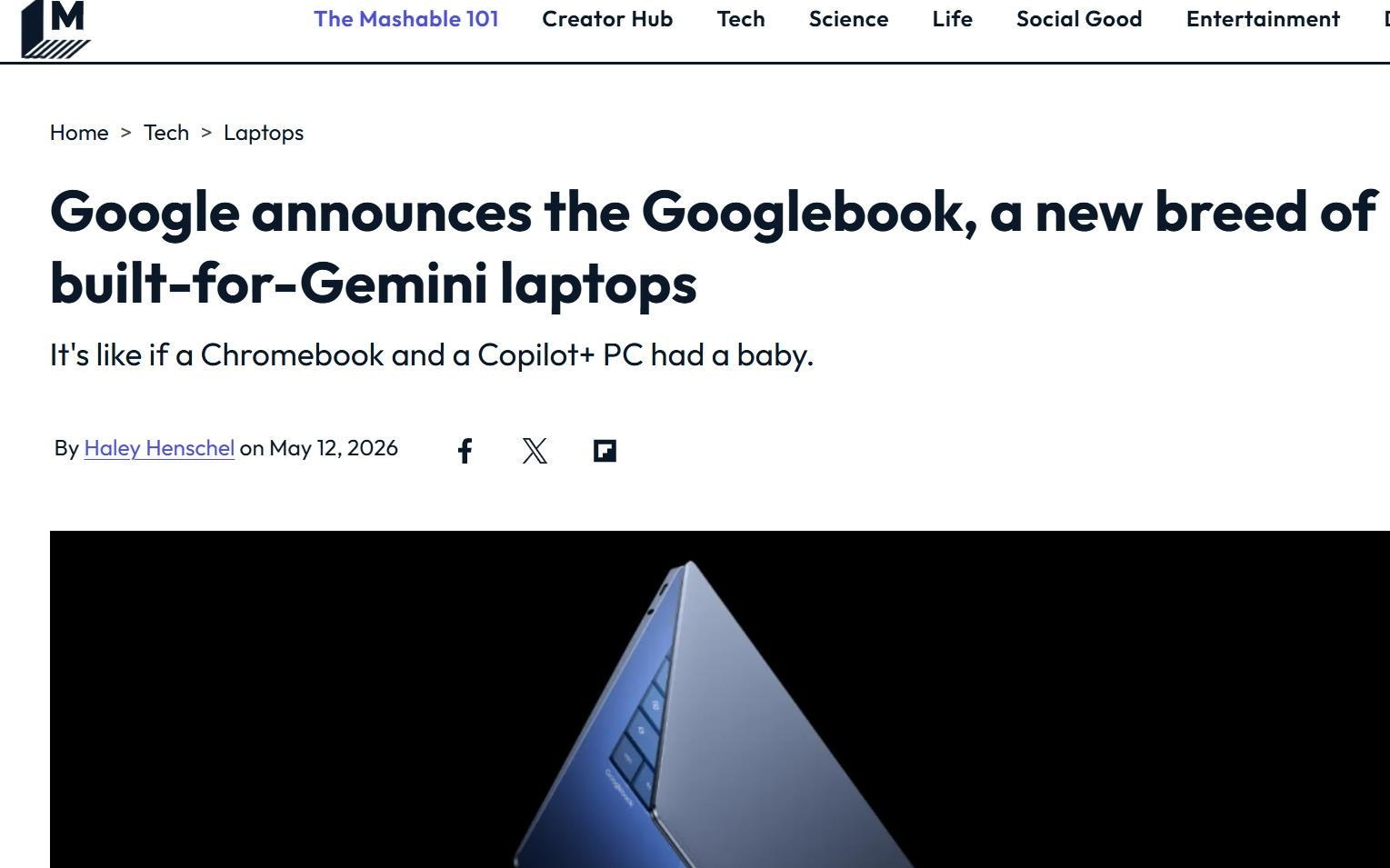 谷歌发布AI笔记本新品类Googlebook：首款为Gemini原生设计的智能终端秋季上市