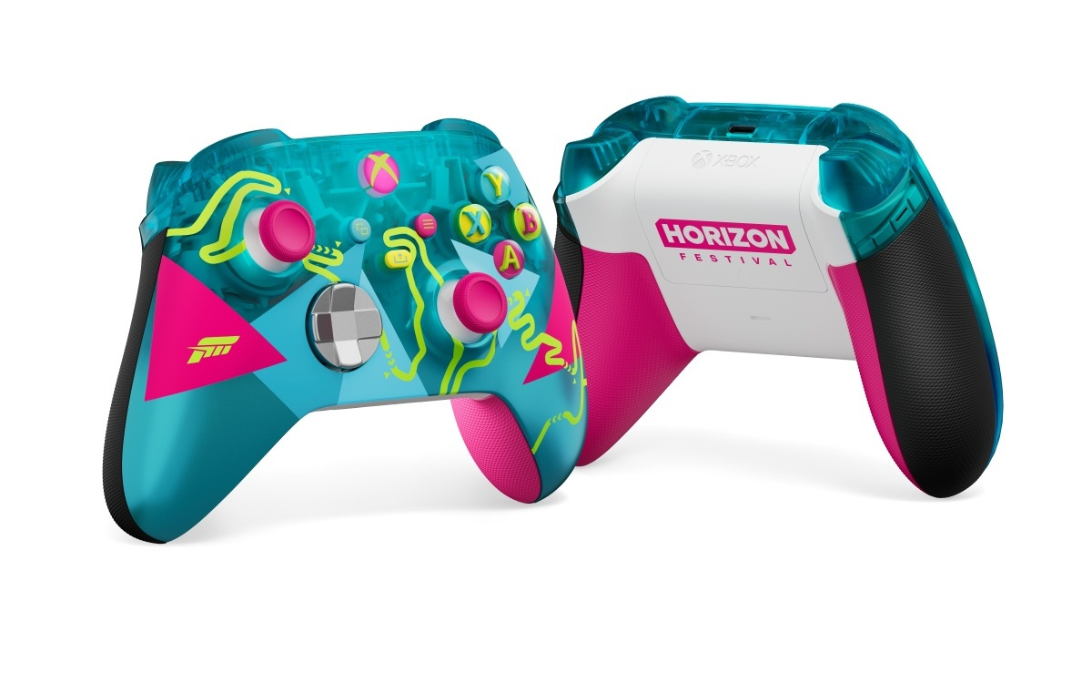 粉绿半透明！微软发布《地平线6》限定手柄耳机