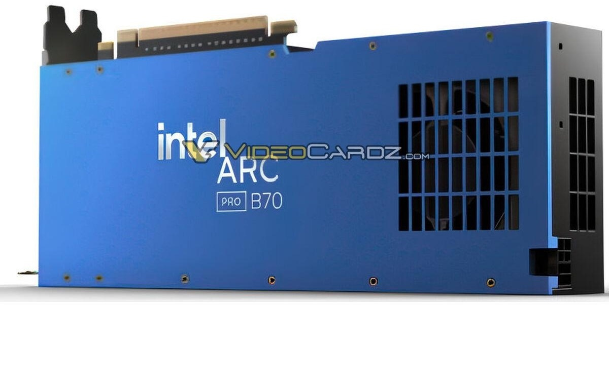 英特尔锐炫Arc Pro B70专业显卡公版参考设计渲染曝光