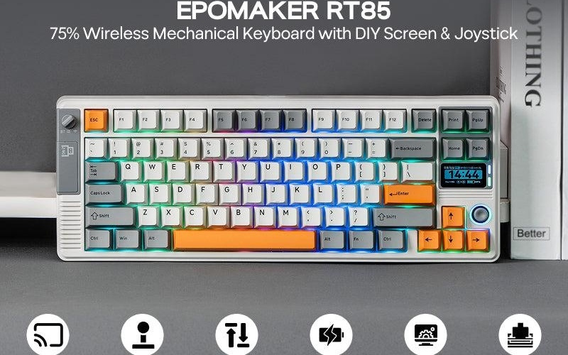 EPOMAKER 推出复古 75% 三模无线机械键盘 RT85，499 元