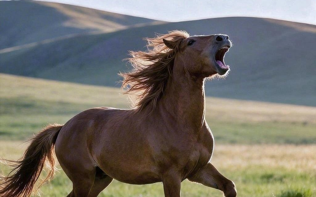 马儿嘶鸣中藏着“两个声音”