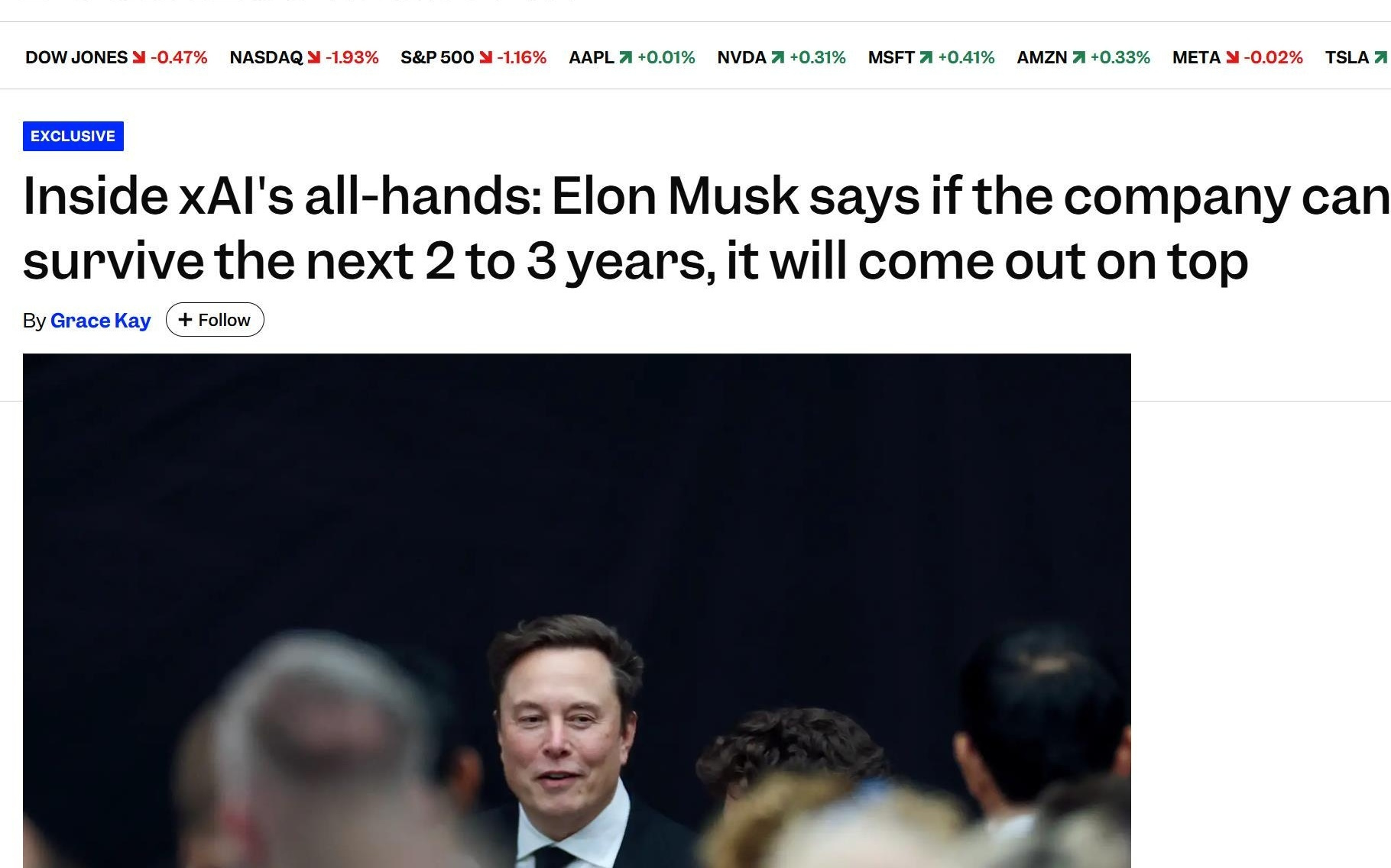 马斯克向xAI全员释放信心：挺过两到三年，公司将胜出AI竞赛