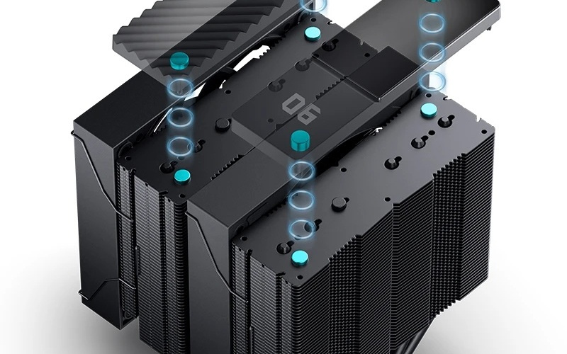 乔思伯推出屏显风冷散热器CC90，双塔双风扇285W D-TDP