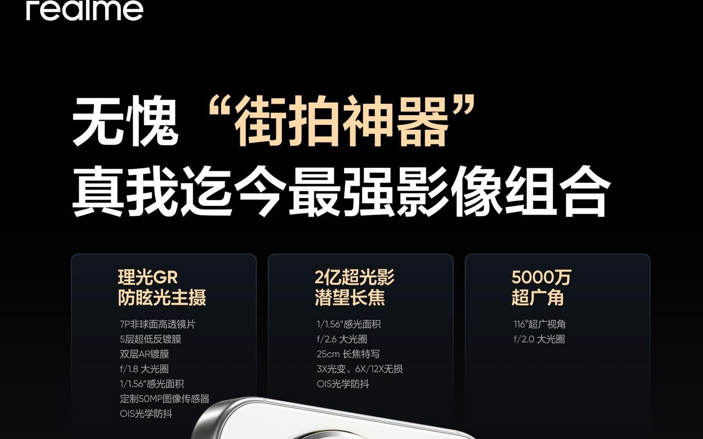 realme 真我 GT8 Pro 手机影像配置公开