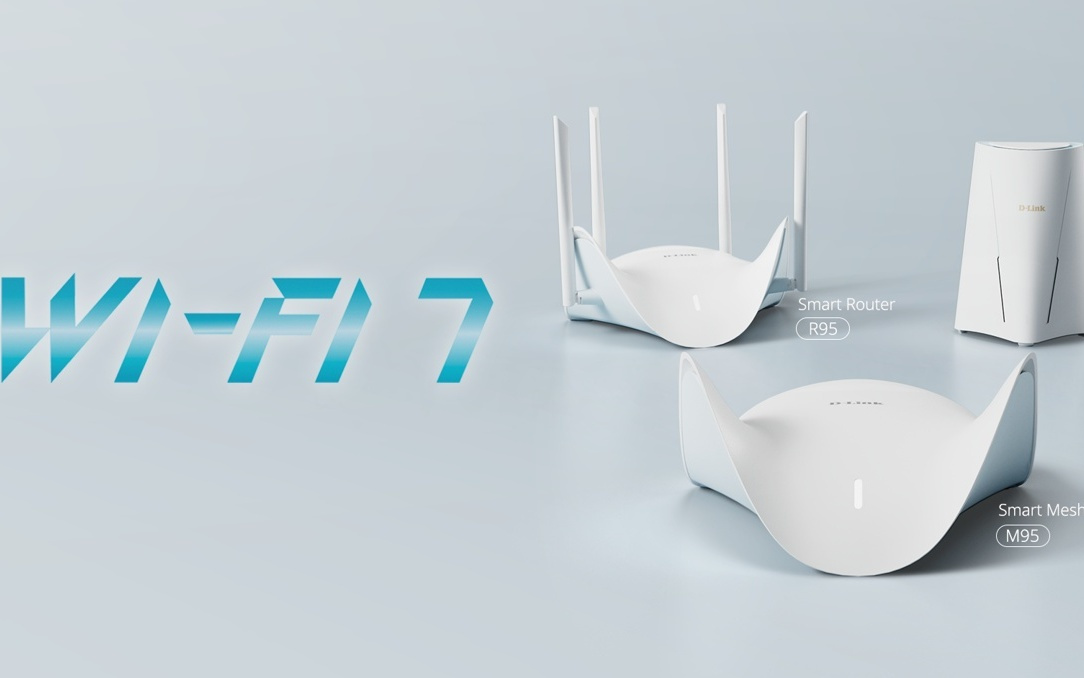 D-Link 友讯推出 BE9500 / BE7200+5G 无线路由器，优美流线设计