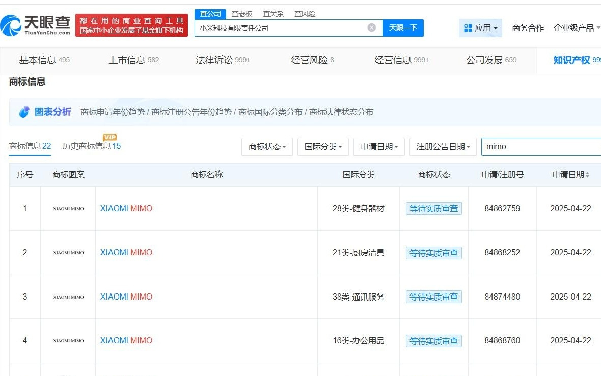 小米登记MiMo标识设计著作权