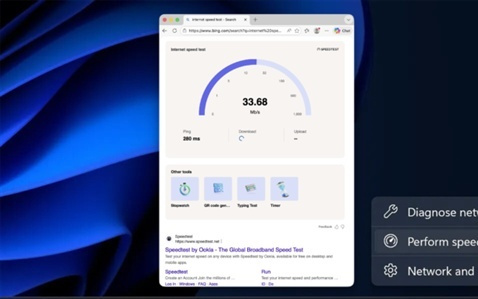草台班子配图！Win11终于原生集成网速测试：宣发图居然是macOS