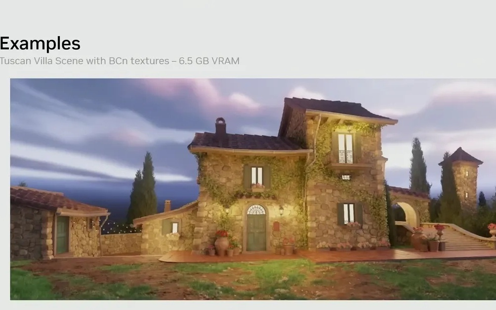 英伟达“神经纹理压缩”可让显存占用直降85%，且游戏画质无损