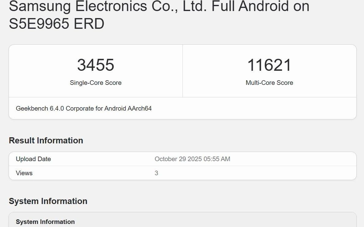 全球首款商用2nm手机芯片：三星Exynos 2600规格再曝