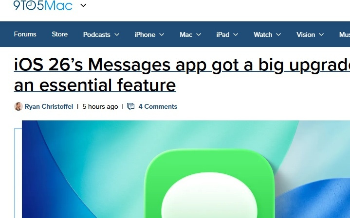 iOS 26短信搜索迎AI赋能，这些机型可升级