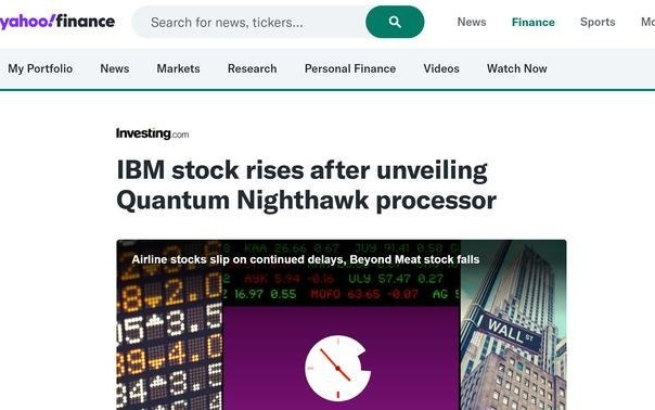 IBM 推出最先进 “量子夜鹰” 处理器，明确今年底交付