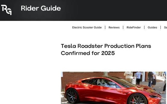 特斯拉新一代Roadster确认今年亮相