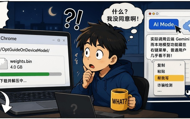 谷歌Chrome被曝偷偷装4GB AI模型，你的硬盘被“白嫖”了吗？