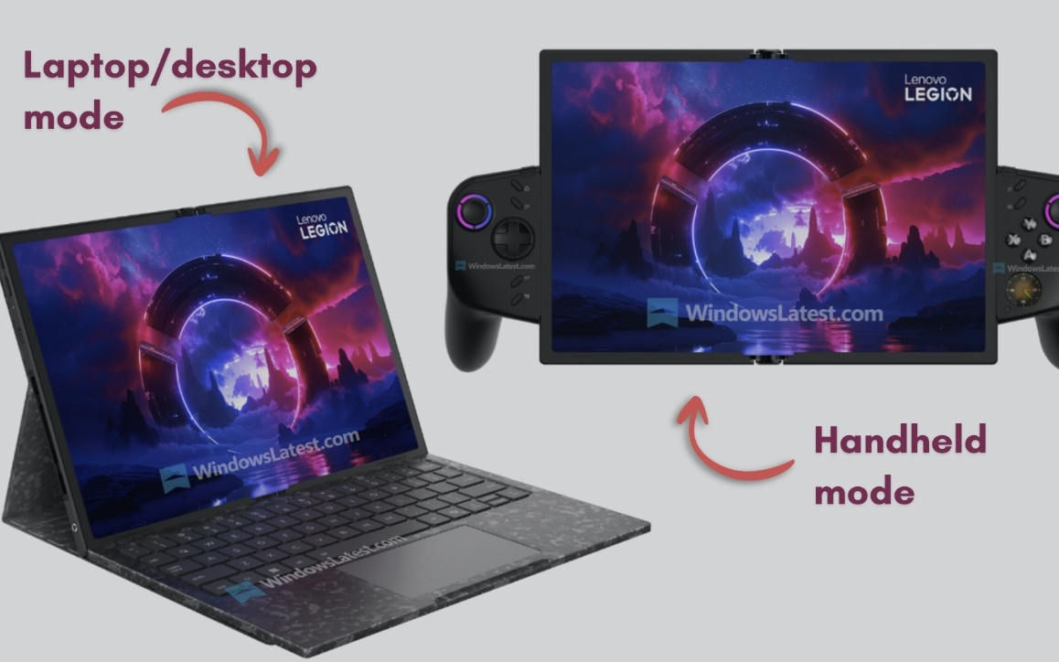 联想Legion Go Fold折叠屏概念游戏掌机曝光