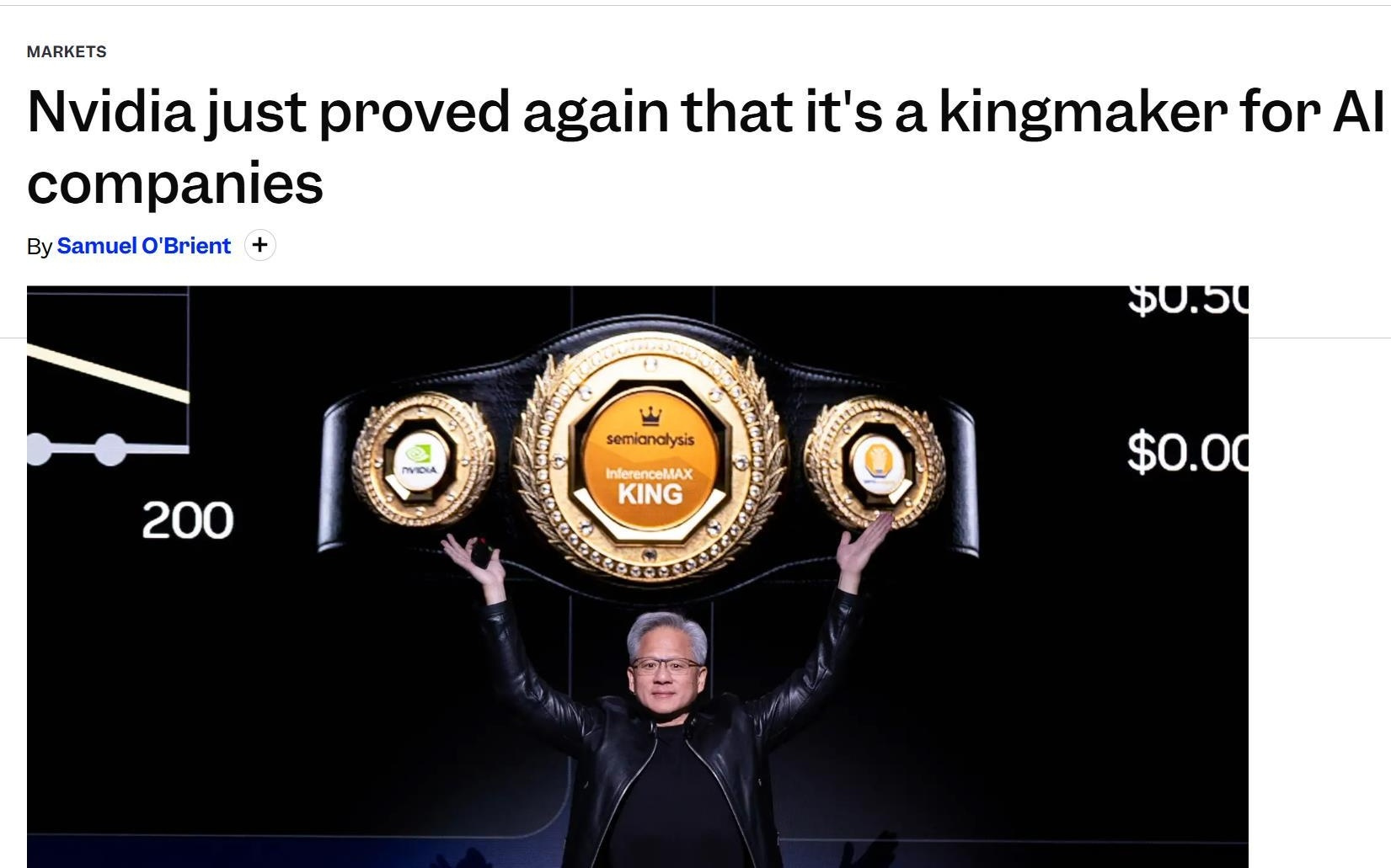 黄仁勋谈斥资20亿美元投资Marvell：AI推理转折点已经到来