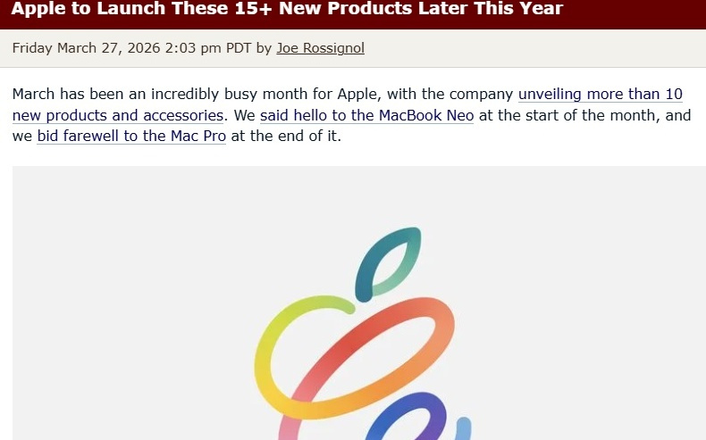 密集上新!苹果2026下半年超15款新品盘点