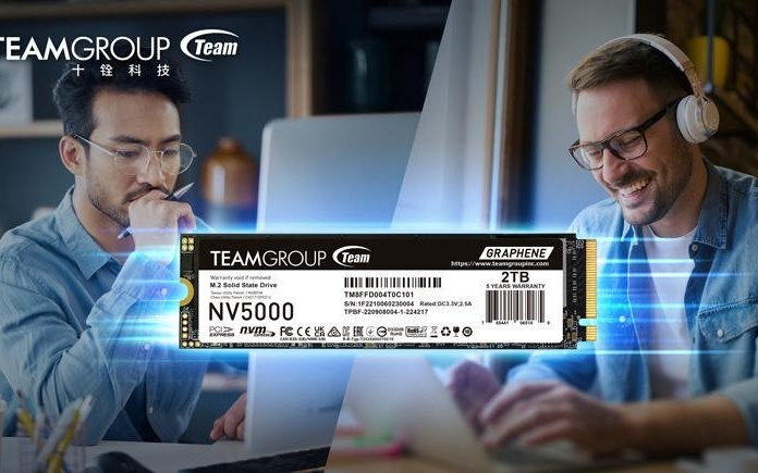 十铨发布 NV5000 入门级 SSD：5GB/s 顺序读取，配石墨烯散热标签