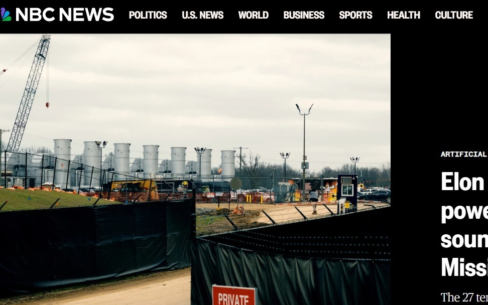 马斯克AI电站24小时轰鸣，当地居民被吵到无法居住