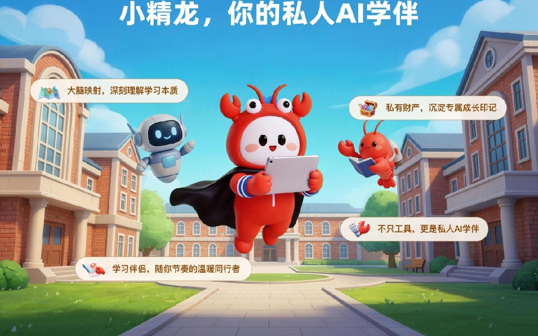 学而思推出精准学龙虾“小精龙”