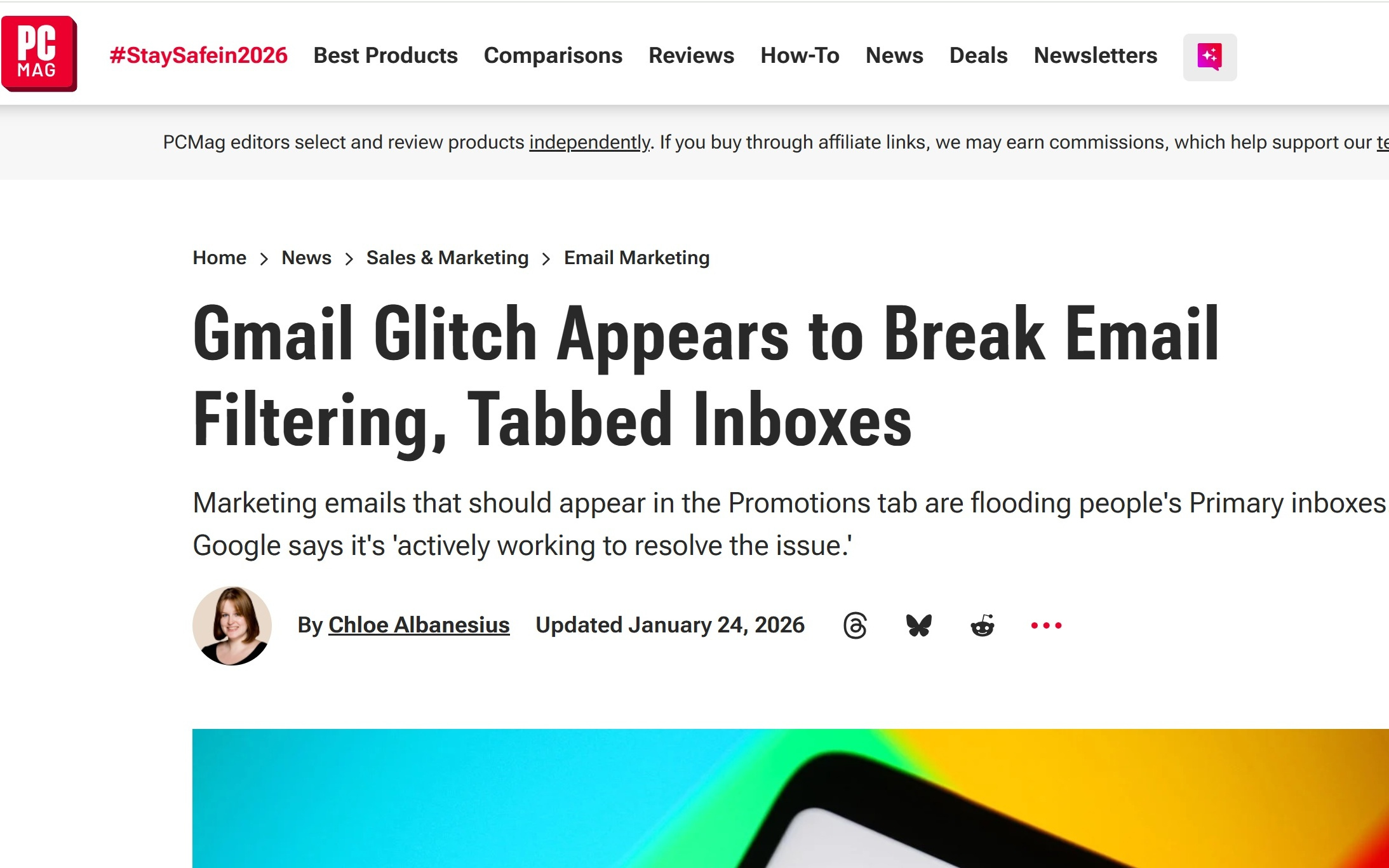 Gmail邮箱出现邮件分类错误等问题，谷歌回应正推进修复