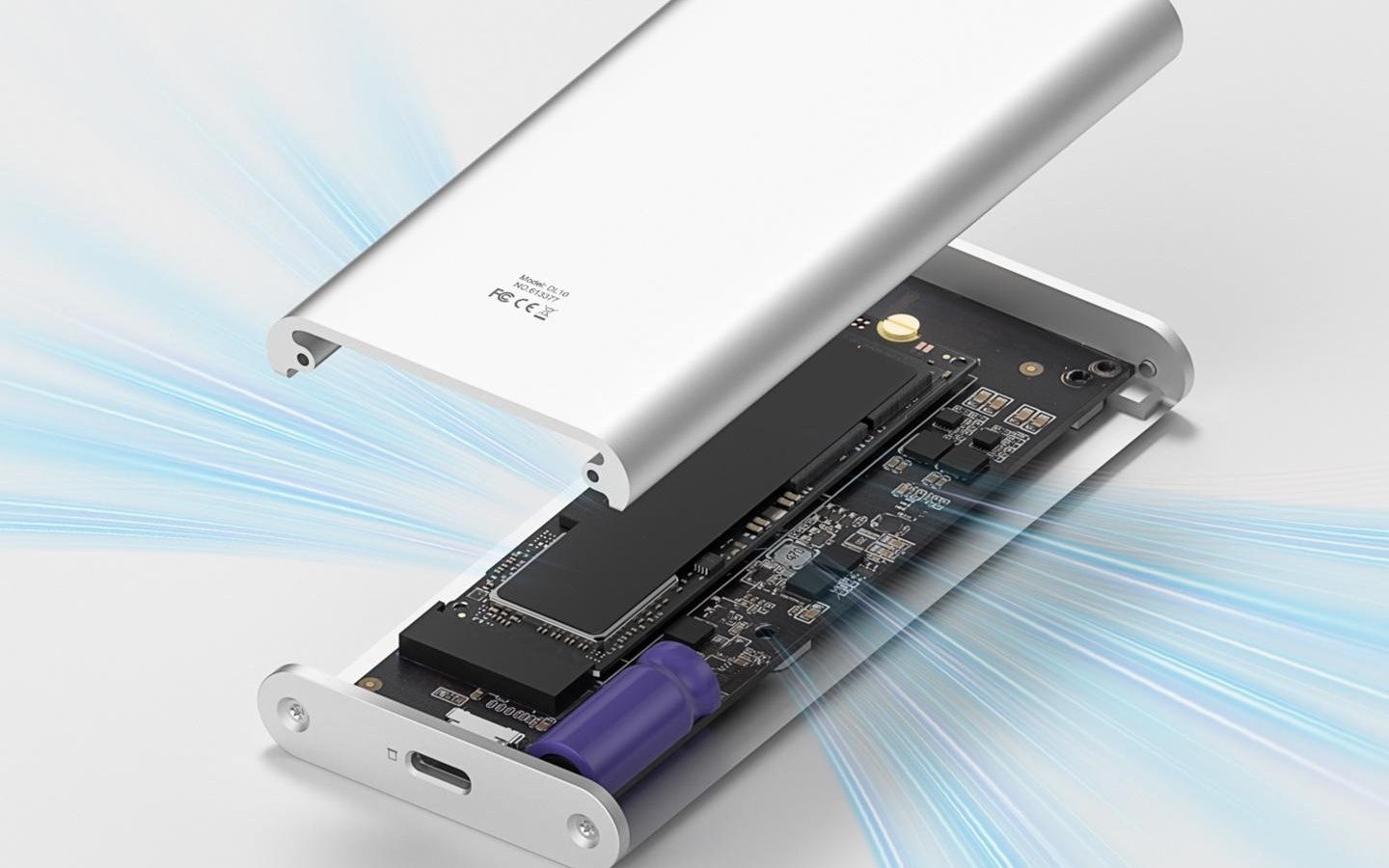 海备思推出DL10数显墨水屏移动固态硬盘盒，内置超级电容