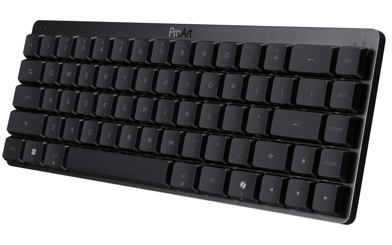 华硕ProArt KD300矮光红轴三模办公键盘上市，999元