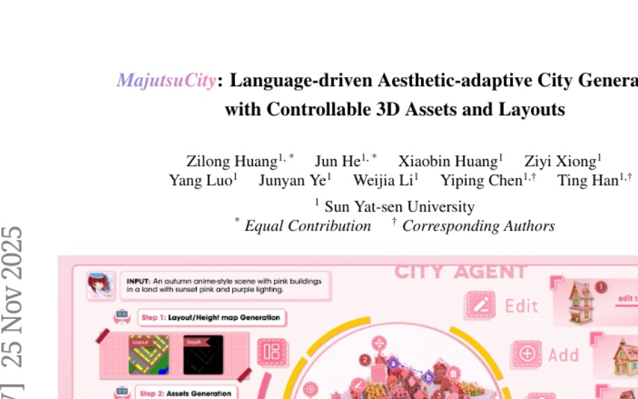 中山大学团队推出MajutsuCity：用对话就能建造出梦想中的3D城市