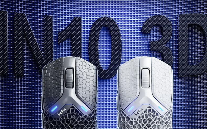 英菲克推出IN10 3D打印鼠标：仿生蜂巢结构+弹性树脂握感