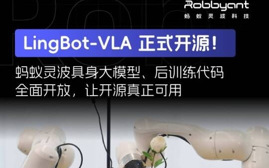 蚂蚁灵波LingBot-Depth空间感知模型、LingBot-VLA具身大模型开源