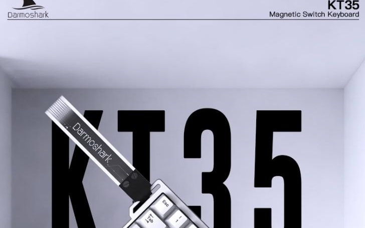 达摩鲨推出KT35有线磁轴机械键盘，499元