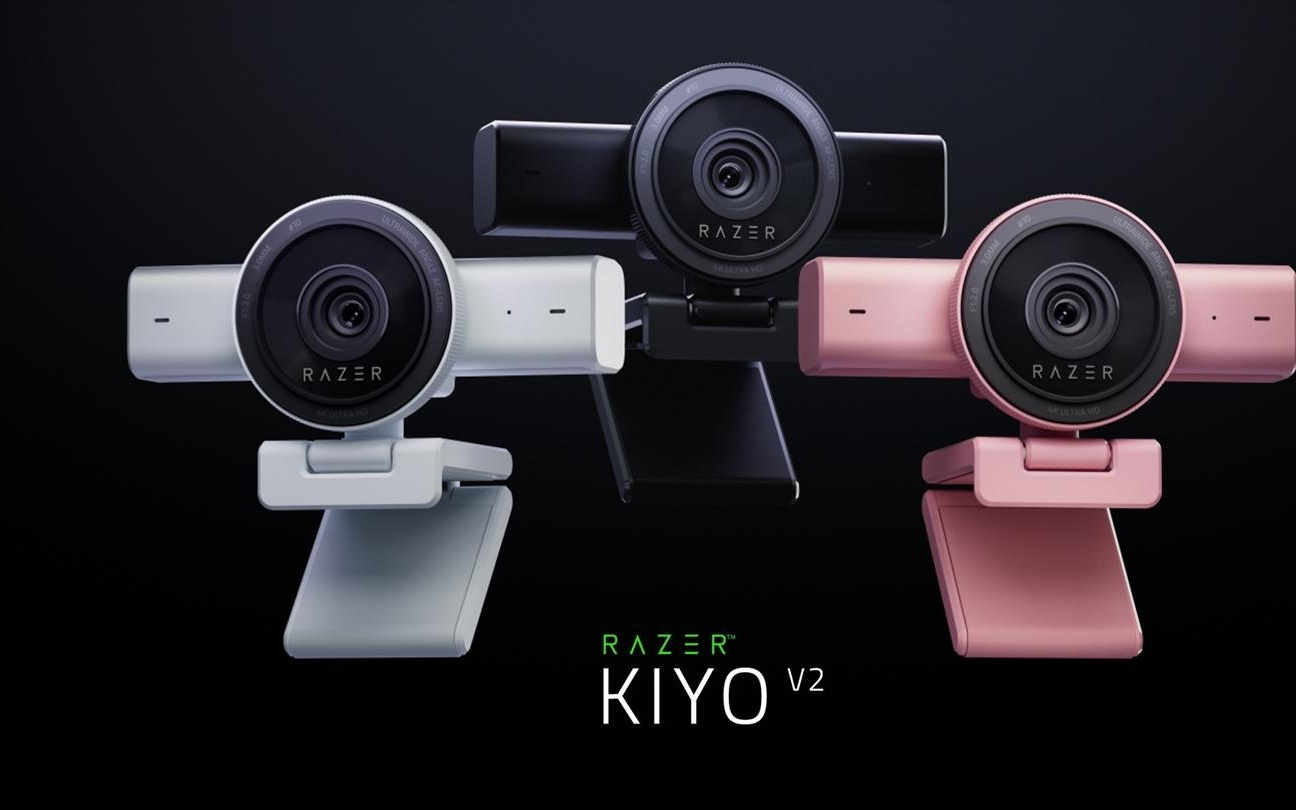 雷蛇推出粉晶/白色配色清姬Kiyo V2与V2 X网络摄像头