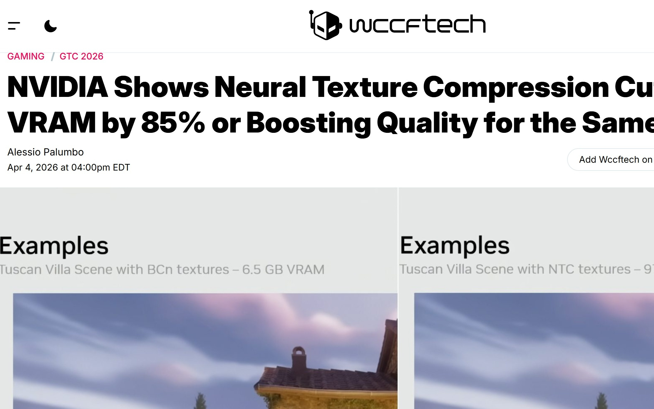 英伟达 AI 纹理压缩技术:显存占用降 85%,画质无损