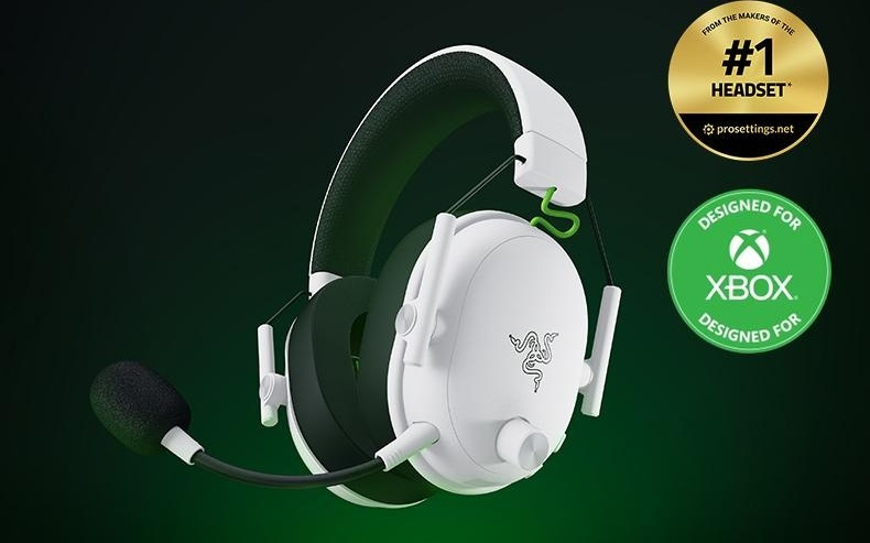 雷蛇旋风黑鲨V3 (Xbox授权)无线电竞耳麦新增白色版本