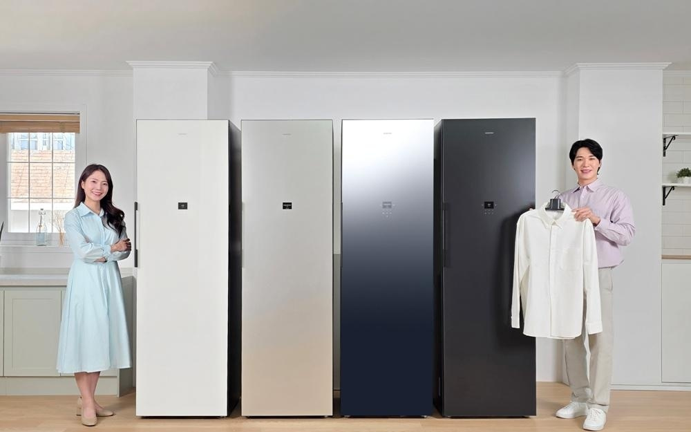 三星在韩发布2026款Bespoke AI衣物护理机与洗烘设备